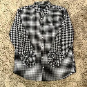BANANA REPUBLIC CHECKERED BUTTON DOWN